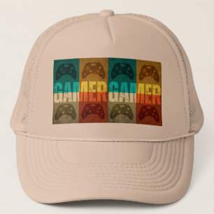 CASQUETTE DE CAMIONNEUR MANETTE DE JEU VIDÉO RÉTRO