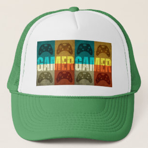 CASQUETTE DE CAMIONNEUR MANETTE DE JEU VIDÉO RÉTRO