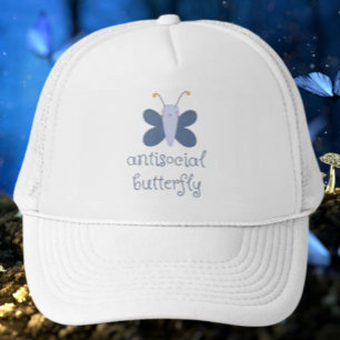 Casquette de Camionneur Papillon Antisocial – Bleu