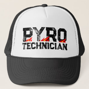 Casquette de camionneur Pyro Technician avec flamm