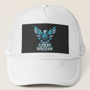 Casquette de camionneur USA Soccer Eagle Neon