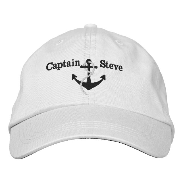 Casquette de capitaine Nautical Name Anchor (Devant)