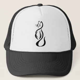 Casquette de chat noir stylisé