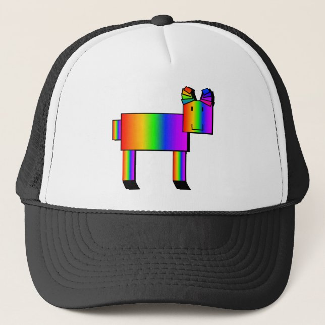 Casquette de chèvre arc-en-ciel (Devant)