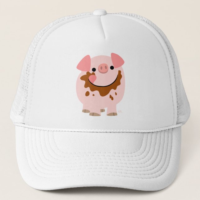 Casquette de cochon cartonné au chocolat (Devant)