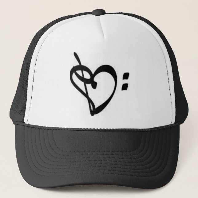 Casquette de coeur de clef de musique (Devant)