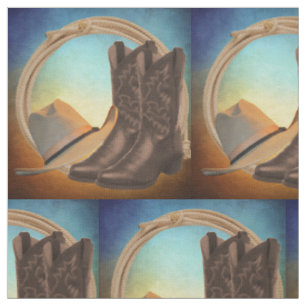 Casquette de cowboy de botte de cowboy et tissu