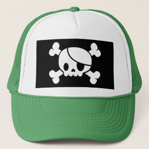 Casquette de crâne de pirate et de camionneur d'o