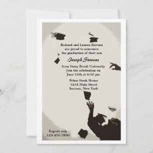 Casquette de diplômes sur invitation