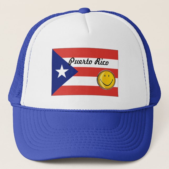 Casquette de drapeau de Porto Rico - customisé (Devant)