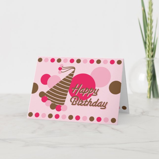 Casquette de fête rétro - Carte d'anniversaire (Devant)