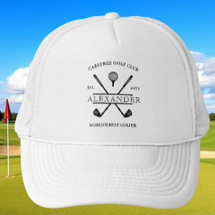 Casquette de golf Black and White Name