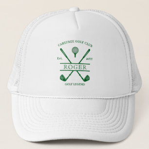 Casquette de golf vert forêt nom de club classique