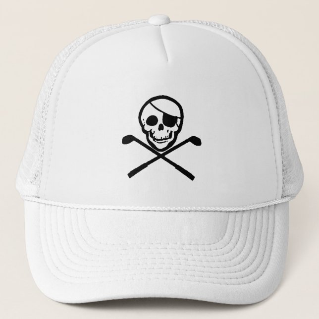 Casquette de golfeur de pirate de jolly roger (Devant)
