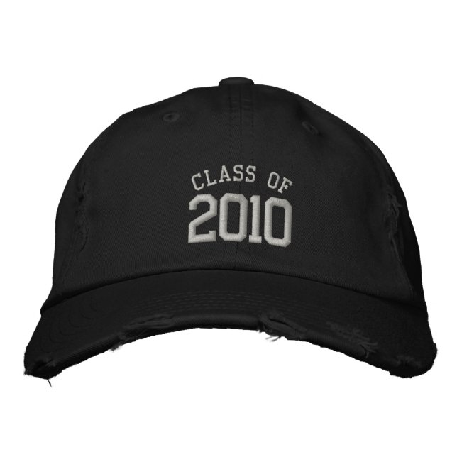 Casquette de graduation 2010 en noir (Devant)