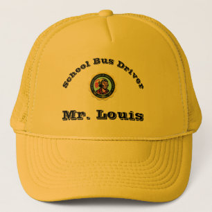 Casquette de jaune de chauffeur d'autobus scolaire