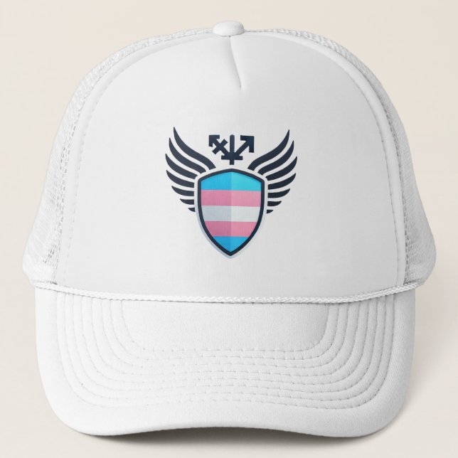 Casquette de la balle de drapeau trans (Devant)