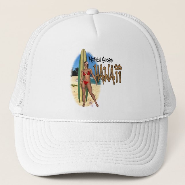 Casquette de la Surfeuse de Hawaii North Shore (Devant)