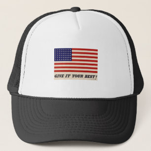 Casquette de l'affiche patriotique 2ème guerre mon