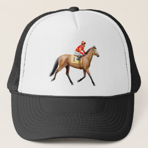 Casquette de maille de cheval de course de pur
