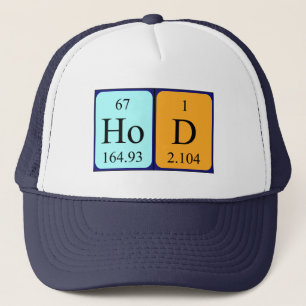 Casquette de mots de table périodique HoD