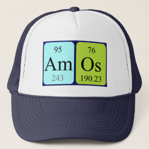 Casquette de nom de table périodique Amos