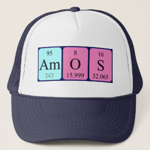 Casquette de nom de table périodique Amos