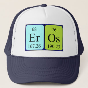 Casquette de nom de table périodique Eros