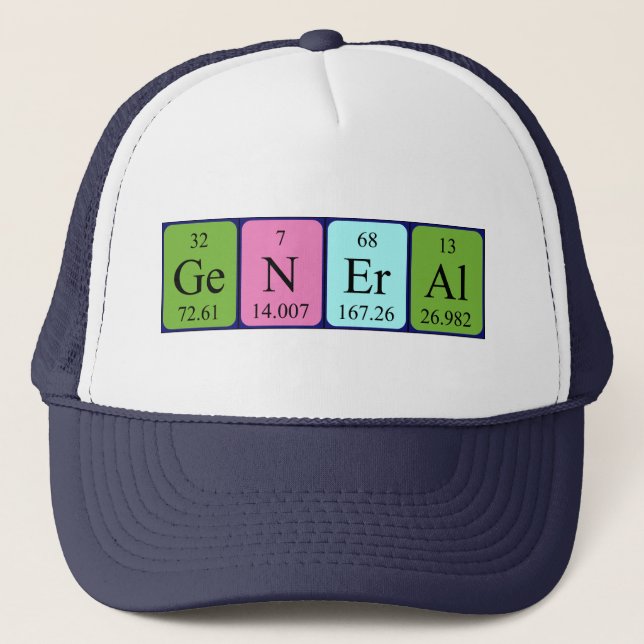 Casquette de nom de table périodique général (Devant)