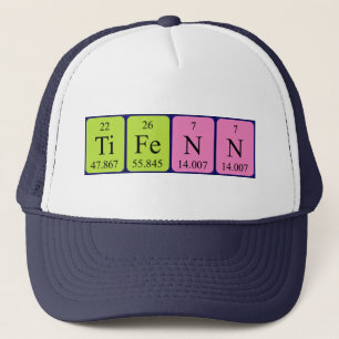 Casquette de nom de table périodique Tifenn