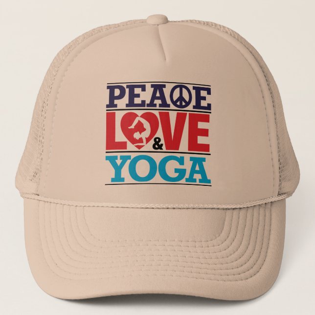 Casquette de paix, d'amour et de yoga (Devant)