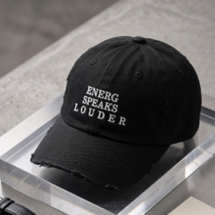 Casquette de papa noire brodée de typographie qui