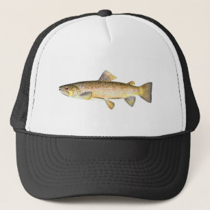 Casquette de pêche - poisson de truite Brown