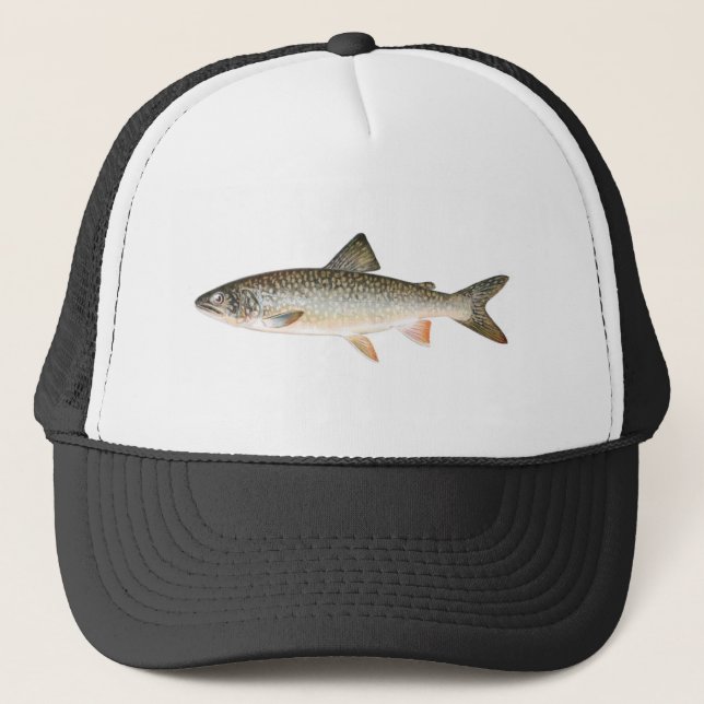 Casquette de pêche - poisson de truite grise (Devant)