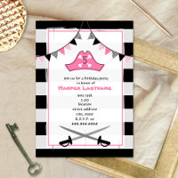 Casquette de Pirate + épées Invitation de fête d'a