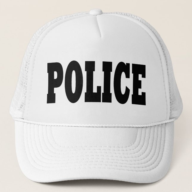 Casquette de police - texte noir (Devant)