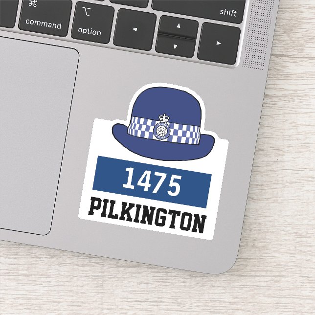 Casquette de police WPC avec Sticker de nom et de  (Détail)