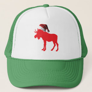 Casquette de Red-Moose-With-Santa Claus