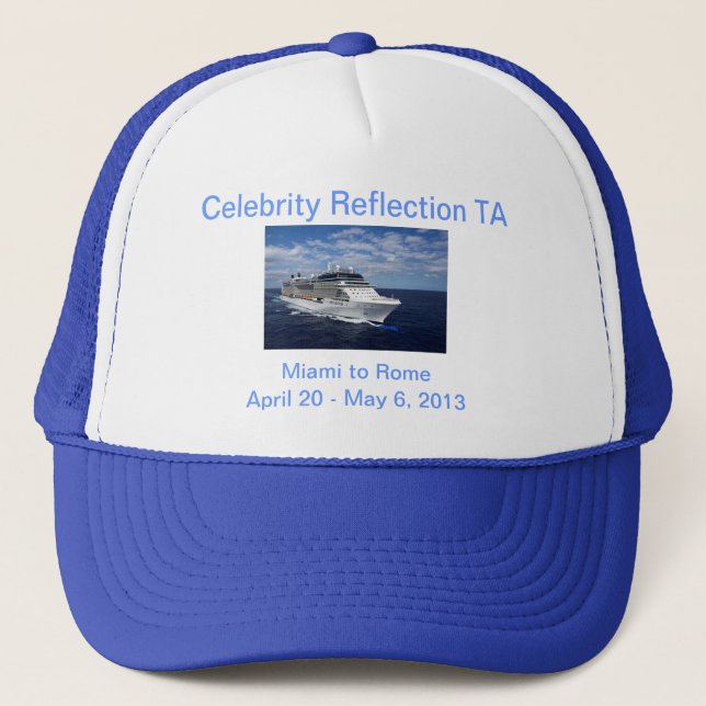 Casquette de réflexion de célébrité dans le bleu (Devant)