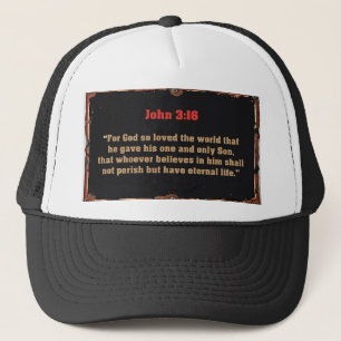 Casquette de routier Jean 3:16 Bible