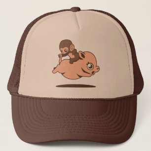 Casquette de singe de bébé (allant à reculons sur