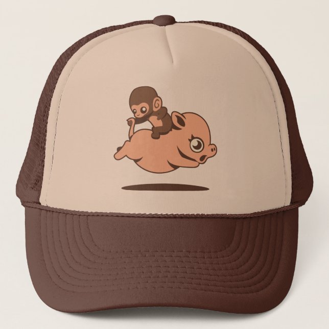 Casquette de singe de bébé (allant à reculons sur (Devant)