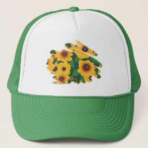 Casquette de style brosse de tournesol jaune