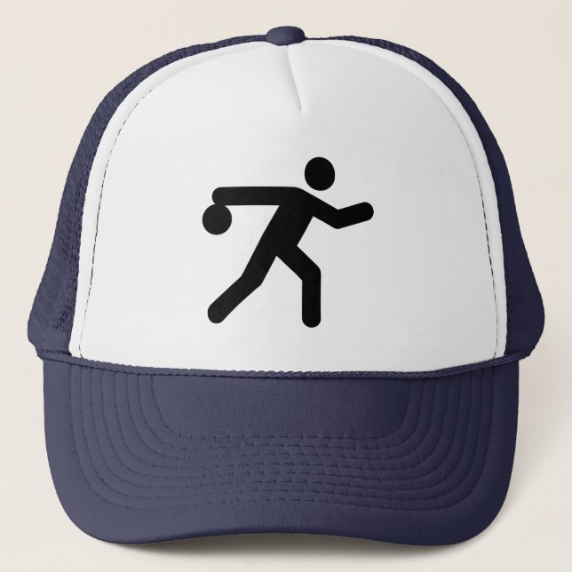 Casquette de symbole de bowling (Devant)