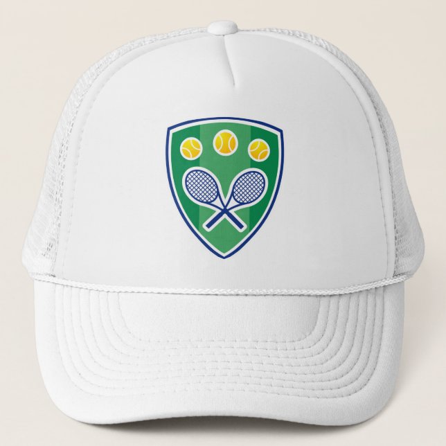 Casquette de tennis blanc avec logo classique (Devant)
