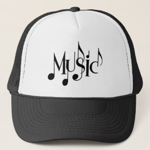 Casquette de texte de musique