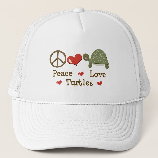 Casquette de tortues d'amour de paix (Devant)