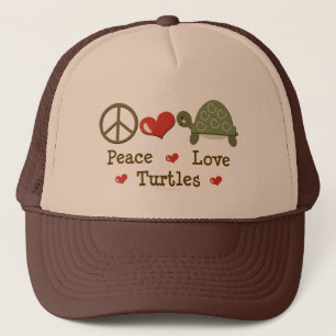 Casquette de tortues d'amour de paix