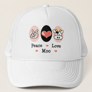 Casquette de vache à MOO d'amour de paix