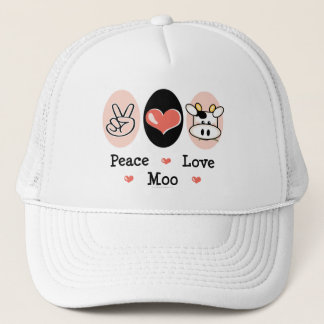 Casquette de vache à MOO d'amour de paix